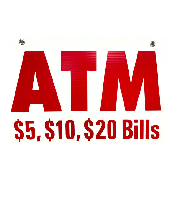 ATM Plastic Signs